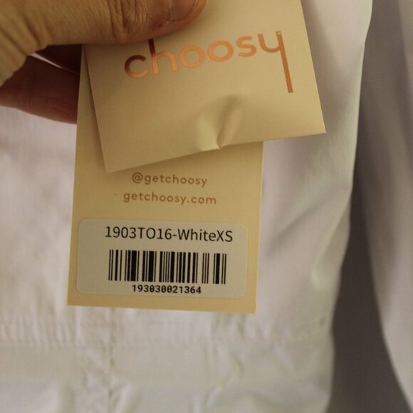 Choosy Priscilla Women White Top Puff Sleeve Size XS - Picture 9 of 12